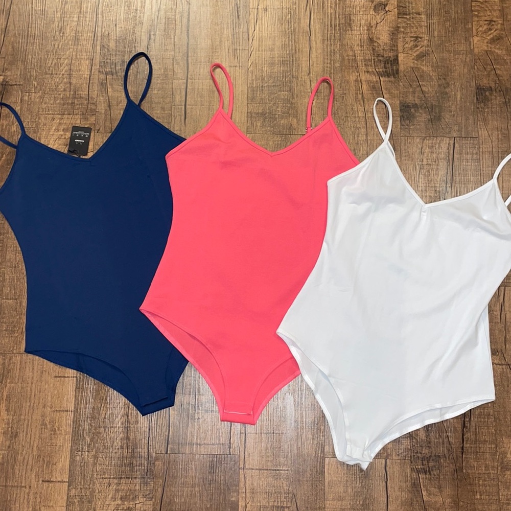 3 Spaghetti strap body suits